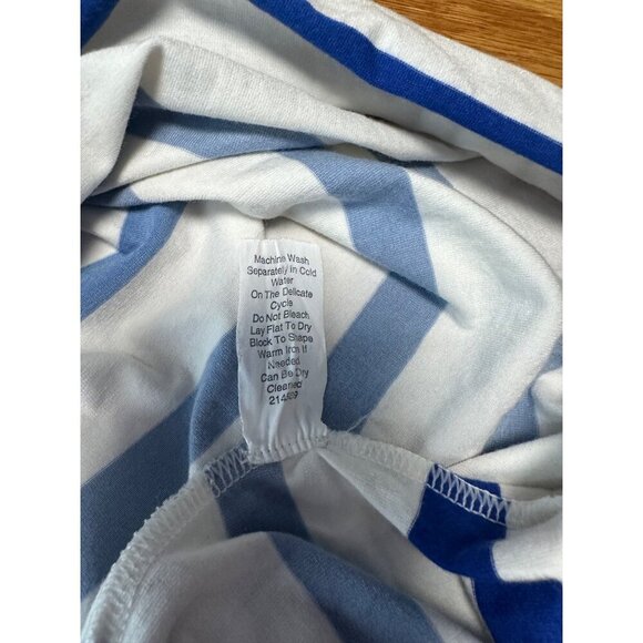 CABI Womens White Blue Ombre Stripe Scoop Neck Jersey Knit Racerback Tank Size S - Picture 6 of 7